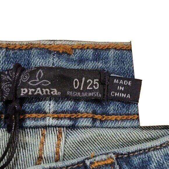 NWT prAna Sienna Jeans Skinny Stretch Cotton Mid Rise 0 / 25 True Blue #3203 - Picture 11 of 15
